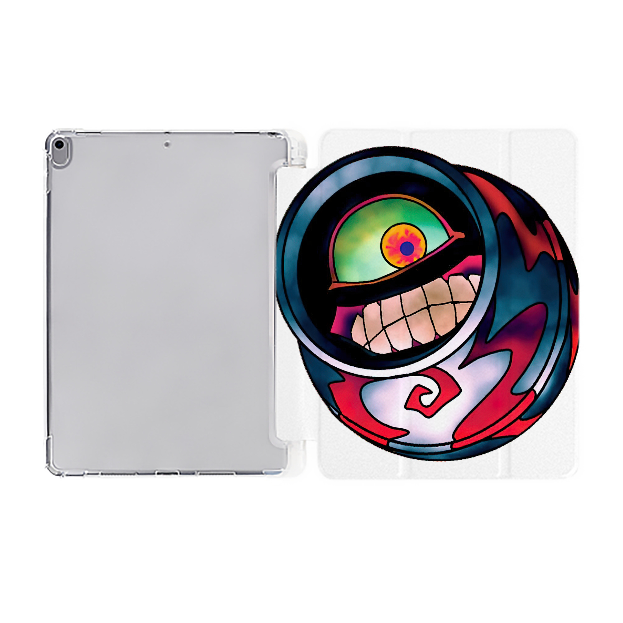 （画像用） 遊☆戯☆王 Yu-Gi-Oh! IPad ケース ペン収納付き 三つ折りスタンド PUレザー×シリコン 対応機種9.5/10.5/10.9インチ